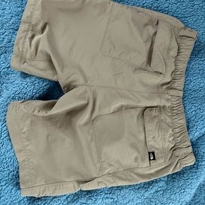 Khaki north face cargo shorts